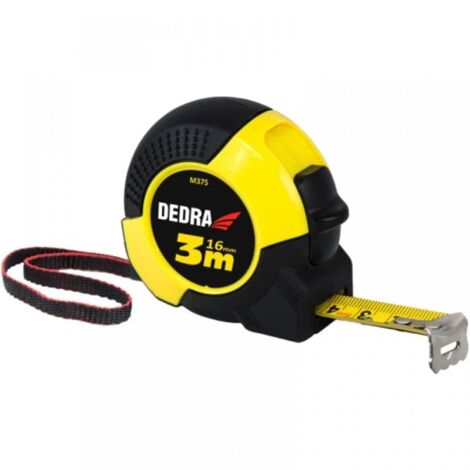 Maßband dedra m375 Auto‑Lock Gummigehäuse