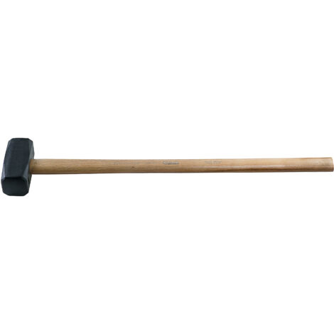 Masse Couple avec Manche Hickory, Tête en Acier Carbone C45E, Longueur 19 cm, Total 100 cm, Bois Dur Haute Densité, Idéale pour Usages Intensifs