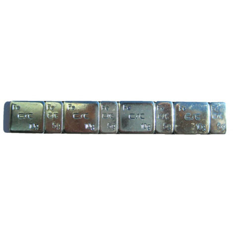 Masses d'Equilibrage Couleur gris acier - 10x Barrettes de 60g (5 et 10g)