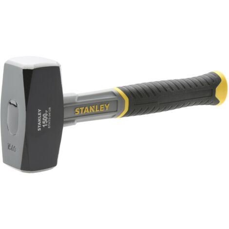 Stanley – Massette 1500 g – Manche en fibre de verre bi-matière – Liaison époxy pour durabilité – Pour travaux de construction - STHT0-54128
