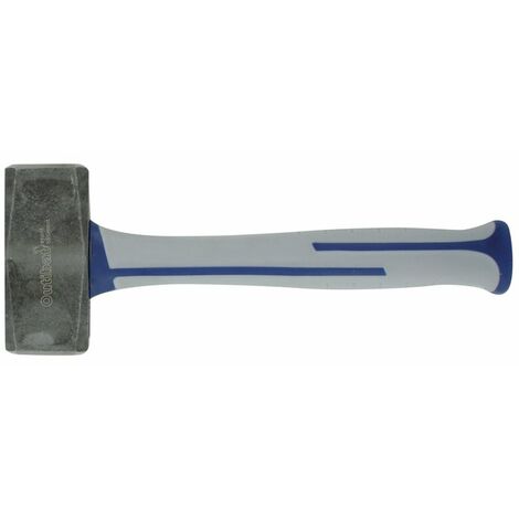 Massette carrée 1,25 kg – Manche tri-matière avec âme en fibre de verre – Frappe précise pour maçonnerie – Acier trempé angles abattus – Outibat