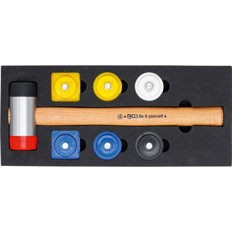 Bgs Do It Yourself - Massette maillet a tetes interchangeables de 9 pieces
