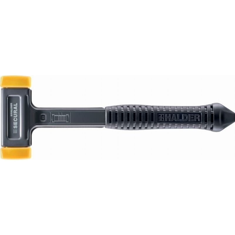 Maillet secural - Plus, Tête et manche incassables fabriqués dans une seule et même pièce d'acier, embouts rectangulaires, avec extrémité de la