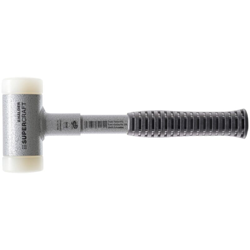 Erwin Halder Kg - Maillet à frappe amortie supercraft ø de la tête 50 mm tube d'acier anti-rebond dur nylon blanc