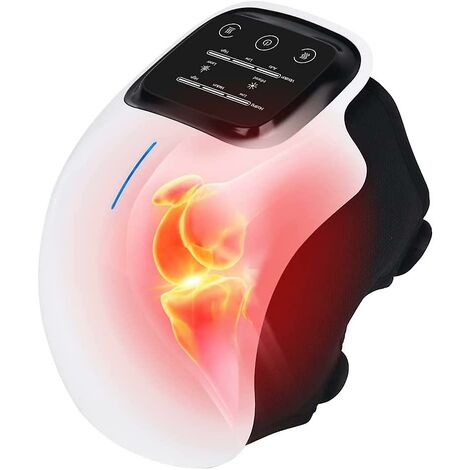Masseur de genou avec chaleur et pétrissage pour soulager la douleur Kinésithérapie par vibration chauffée infrarouge pour l'arthrite Masseur crampes et chauffe-articulations rechargeable