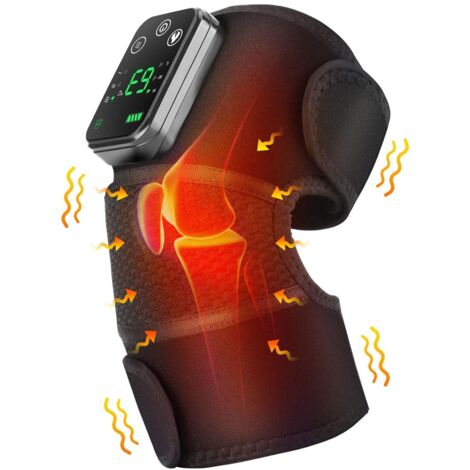 Masseur de Genou Chauffant, Masseur de Genou Sans Fil Avec Chauffage pour l'Arthrite, Gonflement Étirement Ligamentaire Blessure Musculaire, Meilleur cadeau pour Noël, Halloween, anniversaire