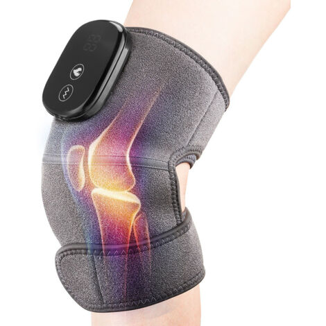 Masseur de genou chauffant, tapis de genou chauffant sans fil avec vibration, batterie haute capacité 5000mah, tapis de genou chauffant pour les épaules, les coudes et les genoux