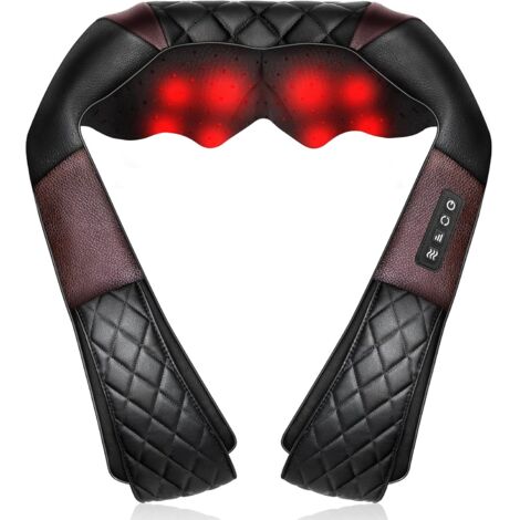 Masseur de nuque rotatif 3D avec fonction chauffante pour soulager les douleurs musculaires à la maison et au bureau - Un cadeau idéal pour les hommes