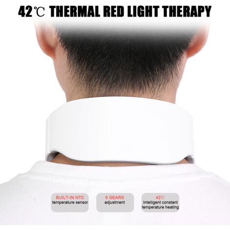 Masseur de nuque sans fil à 9 vitesses, masseur électrique pour le soin des cervicales, blanc, rechargeable - AquaForge