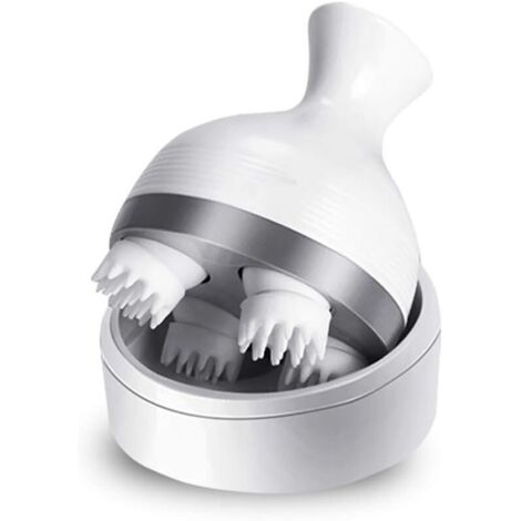 Masseur de tête de chat - En silicone souple - Massage doux - Chargement USB - Appareil de massage électrique pour animaux domestiques