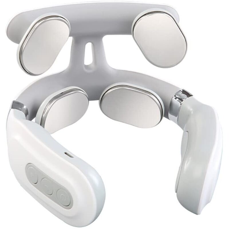Masseur électrique à impulsions cervicales pour Le Cou, équipement de Massage Portable sans Fil avec 6 Modes de Massage et 9 Niveaux d'intensité, Une
