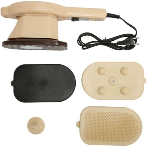 Masseur électrique portatif avec 3 têtes de Massage, chauffage du corps à Percussion en forme de fer pour le dos, les bras, les jambes, la taille, les fesses, prise ue, 220V