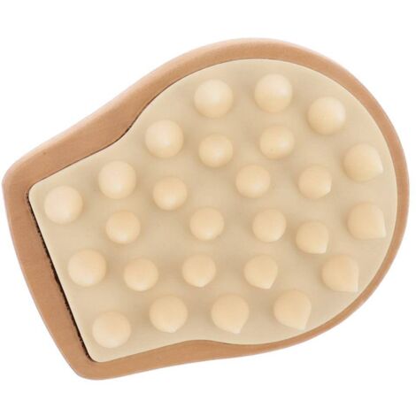 Masseur tete bois et silicone - naturel - Tendance