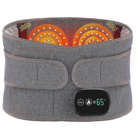 Masseur vibrant électrique pour la taille, pour soulager les crampes menstruelles et le dos - Ceinture de massage chauffante pour la colonne vertébrale