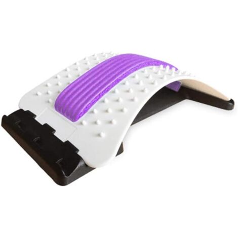 Masseurs pour le dos Magic Stretcher Fitness équipement de Stretch Soutien lombaire Relaxation- Violet + Blanc-Fei Yu