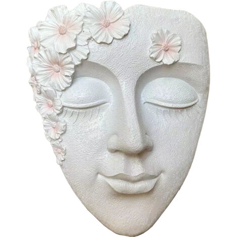 Maßgefertigter Wandblumentopf mit weißer, skulpturierter Vorderseite, individuelles Design