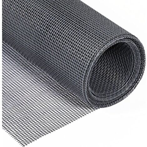 Maßgefertigtes Moskitonetz aus Fiberglas, 122 cm x 252 cm, UV-beständig, Meterware – Grau