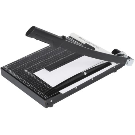 Massicot A4 Coupe-Papier Capacité de 12 Feuilles en ancier 32,5X25x3cm pour Papier, Étiquettes et Cartes NOIR