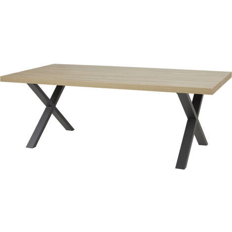 MASSIRE - Table Rectangulaire 170cm Aspect Bois