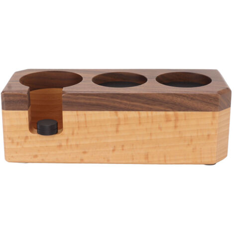 Massive Stopfstation aus Holz mit Antirutschmatte, elegante und vielseitige Halterung für 51-, 54- und 58-mm-Filterhalter und Kompaktspender