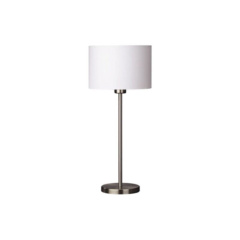 Image of Table lamp - table lamps (Ambience, ac, E27, Fabric, Metal, Synthetics, Chrome, White, Bedroom, Living room) - Massive