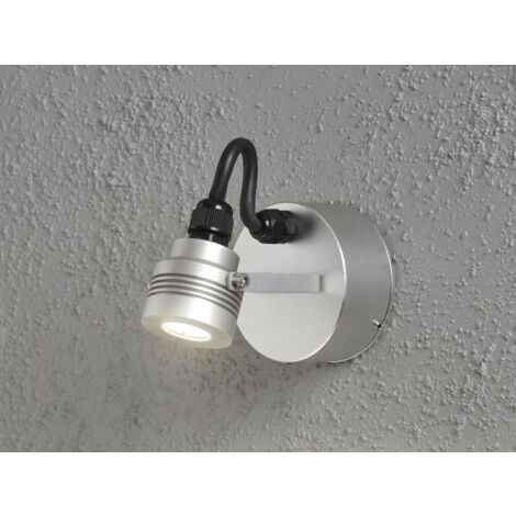 Massiver Aluminium Wandspot MONZA, schwenkbar, 160 Lumen, IP54