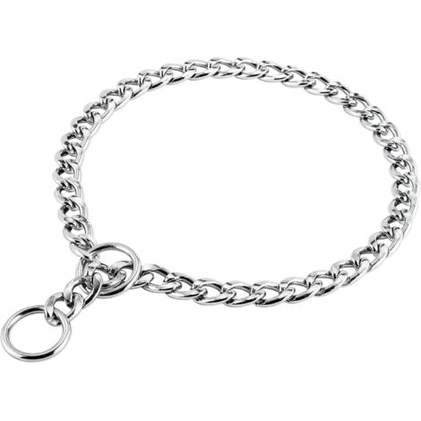 Massives Eisen-Hundehalsband mit Metallkette, verstellbares Trainingshalsband für große Hunde, Haustiere, M