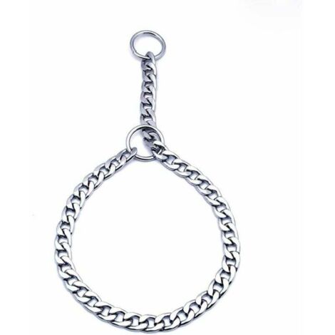 Massives Hundehalsband aus Eisen mit Metallkette Verstellbares Hundehalsband für große Hunde S