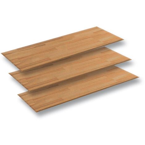 Massivholz Einlegeböden 3er Paket für 2 türigen Kleiderschrank NORDDEICH-137 in Wildeiche massiv, B/H/T: ca. 92/1,8/54 cm