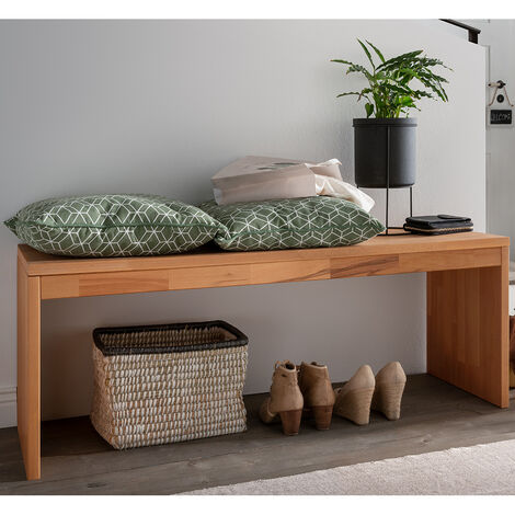 Massivholz Flurbank 120 cm Buche massiv CUENCA-137