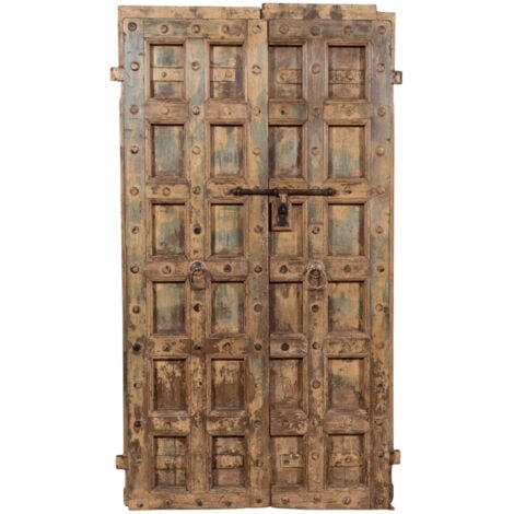 BISCOTTINI Massivholz- und Eisentür für den Innen- und Außenbereich aus dem Mittelalter
