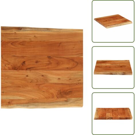Massivholz - vidaXL Tischplatte 60x60x3,8cm Quadratisch Massivholz Akazie Baumkante - Tischplatte