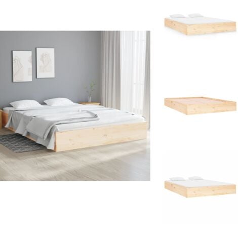 VIDAXL Betten & Bettgestelle - Living Massivholzbett 120x190 cm