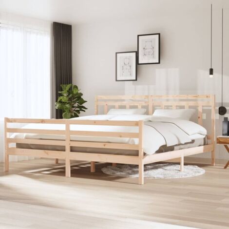 Massivholzbett 200x200 cm vidaXL