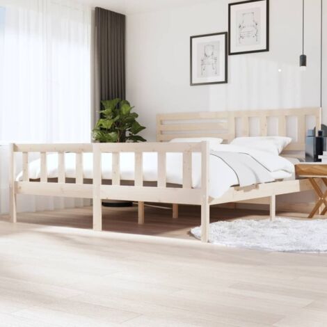 Massivholzbett 200x200 cm vidaXL