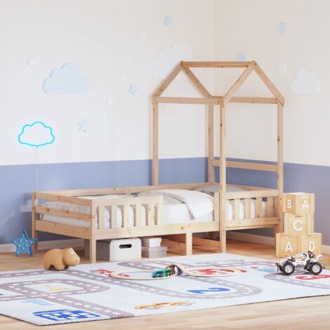 Massivholzbett mit Dach 80x200 cm Kiefer vidaXL709574