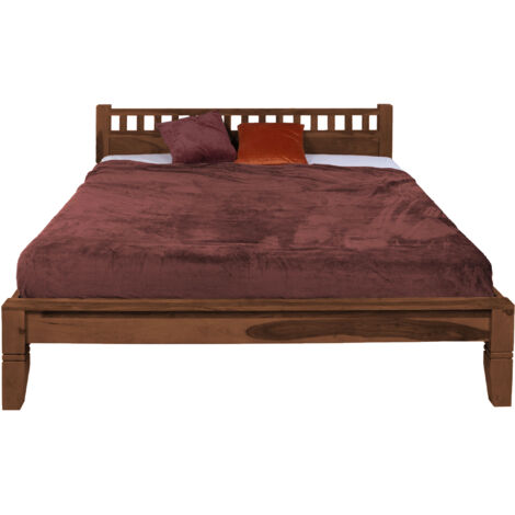 SAM OUTILLAGE Massivholzbett nougat 180 x 200 cm aus indischem Rosenholz Aida