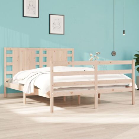 Massivholzbett ohne Matratze 120x190 cm Kiefernholz vidaXL