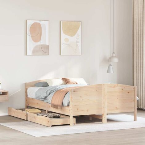 Massivholzbett ohne Matratze 120x190 cm Kiefernholz vidaXL