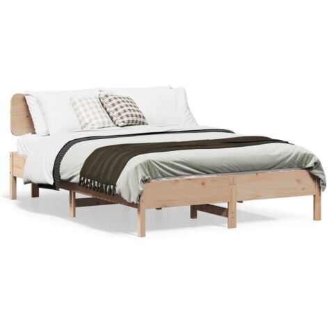 Massivholzbett ohne Matratze 135x190 cm Kiefernholz vidaXL