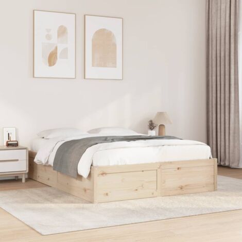 Massivholzbett ohne Matratze 140x200 cm Kiefernholz vidaXL