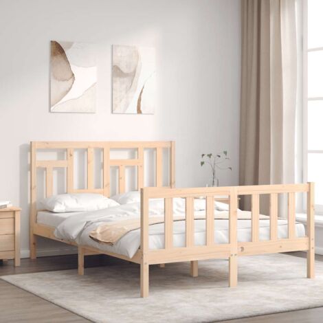 Massivholzbett ohne Matratze 140x200 cm Kiefernholz vidaXL