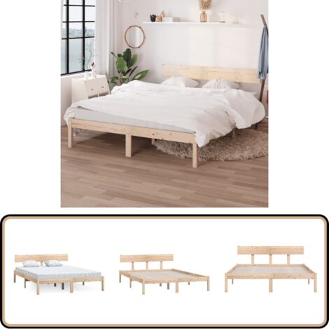 Massivholzbett ohne Matratze 160x200 cm - Holzbett - Massivholzbette - Kiefernbett - Doppelbett - Boxspringbett