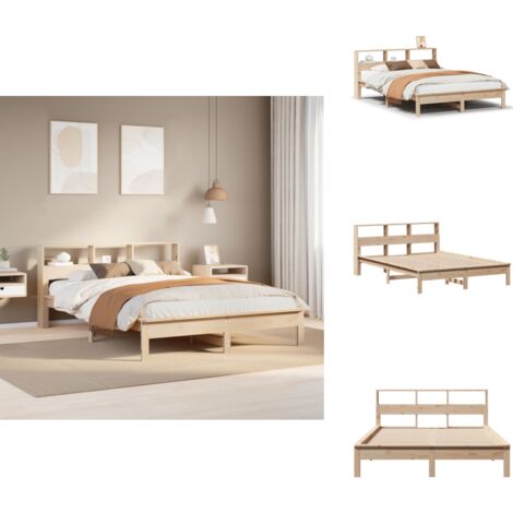 Massivholzbett ohne Matratze 160x200 cm Kiefernholz - Bettrahmen - Bettgestell - Bett - Betten