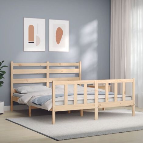 Massivholzbett ohne Matratze 160x200 cm Kiefernholz vidaXL