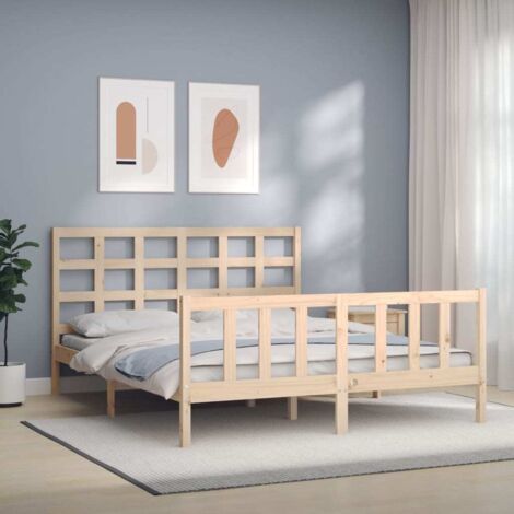 Massivholzbett ohne Matratze 160x200 cm Kiefernholz vidaXL
