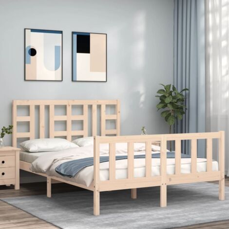 Massivholzbett ohne Matratze 160x200 cm Kiefernholz vidaXL