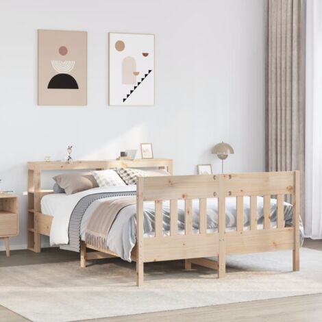 Massivholzbett ohne Matratze 160x200 cm Kiefernholz vidaXL