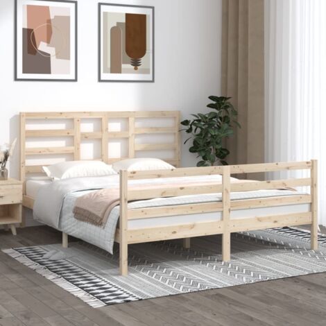 Massivholzbett ohne Matratze 160x200 cm vidaXL