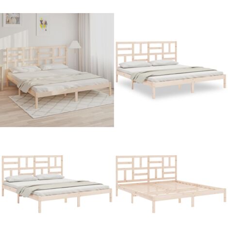Massivholzbett ohne Matratze 180x200 cm - Massivholz - Kiefernholz